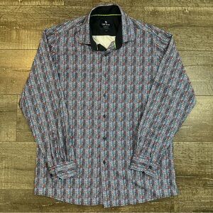 Tom Baine Men’s Multicolor Button Down Shirt